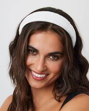 Load image into Gallery viewer, Straight Beaded Headband in White