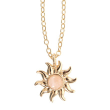 Load image into Gallery viewer, The Sun Celestial Rose Quartz Necklace Greeting Card