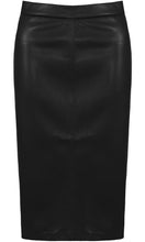 Load image into Gallery viewer, Black PU Midi Skirt