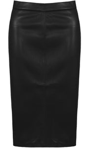 Black PU Midi Skirt