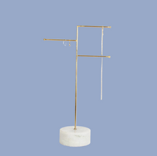 Load image into Gallery viewer, Marble and Brass Jewellery Stand