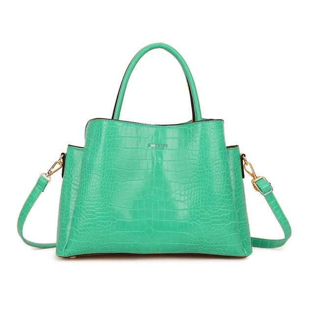 Green Patent Croc Handbag