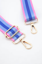 Load image into Gallery viewer, Contrasting Colourblock Striped Bag Strap in Azure Pink