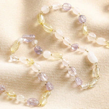 Load image into Gallery viewer, Pastel Semi-Precious Stone Beaded Necklace in Gold