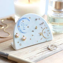 Load image into Gallery viewer, Sun And Moon Ceramic Earring Holder