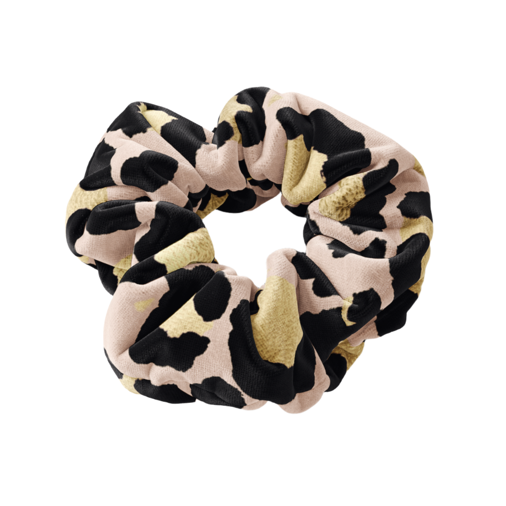 Gold Leopard Scrunchie