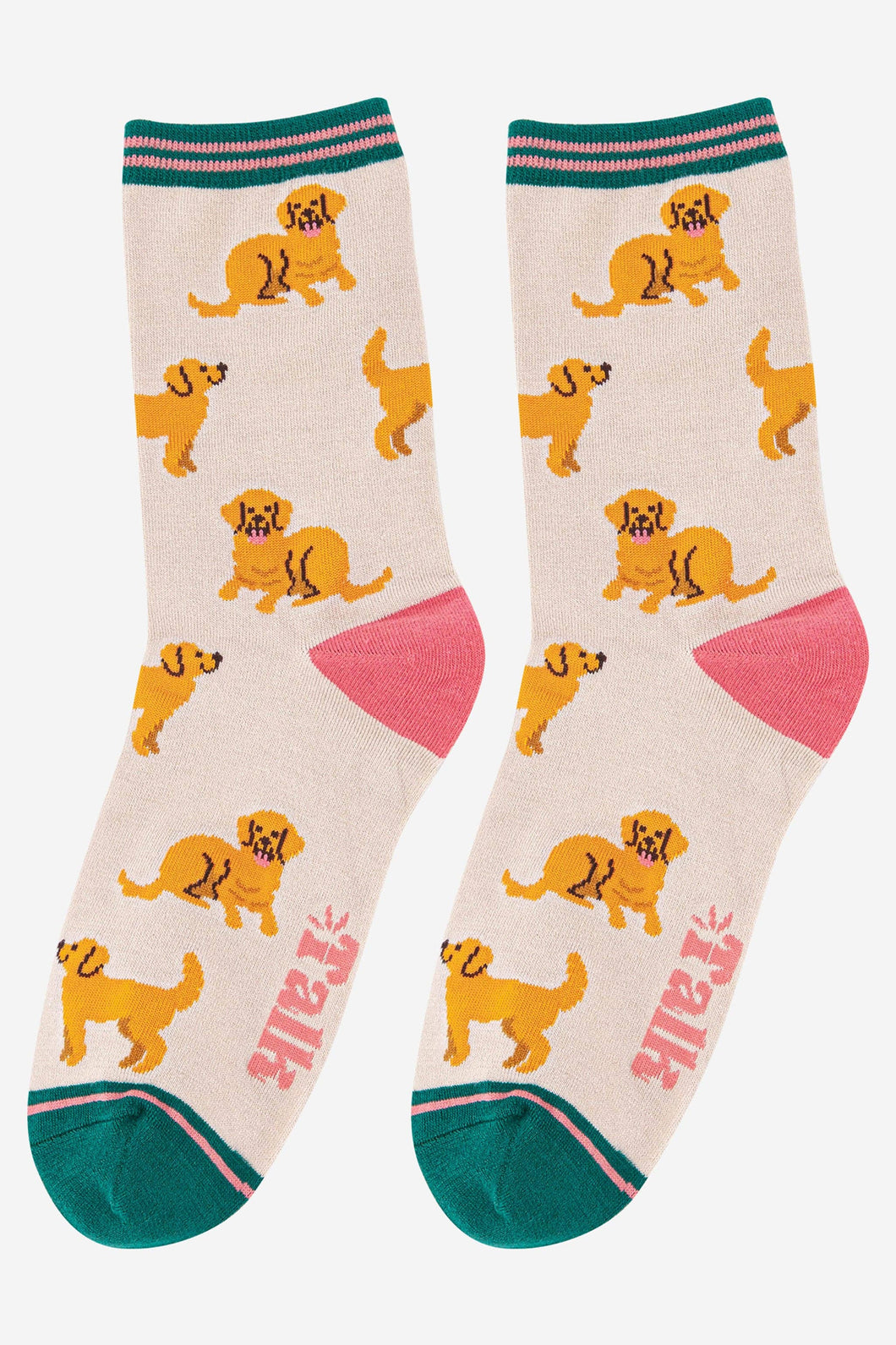 Women's Golden Retriever Bamboo Dog Socks: UK 3-7 | EU 36-40 | US 5-9