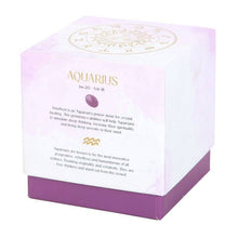 Load image into Gallery viewer, Aquarius Bergamot &amp; Mandarin Zodiac Crystal Candle