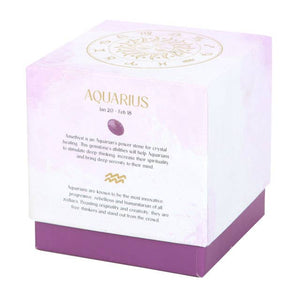 Aquarius Bergamot & Mandarin Zodiac Crystal Candle