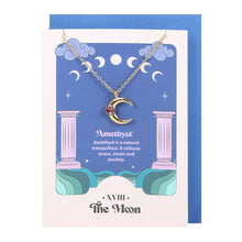 Load image into Gallery viewer, The Moon Celestial Amethyst Necklace Greeting Card