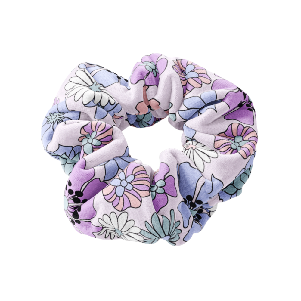 Pastel Flower Scrunchie
