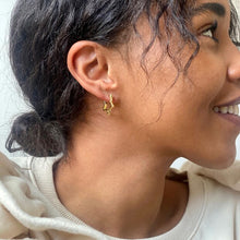 Load image into Gallery viewer, Gold Star Hoop Earrings