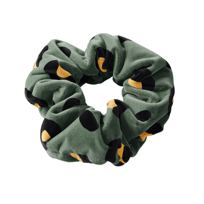 Khaki Leopard Scrunchie