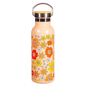 70s Floral Water Bottle