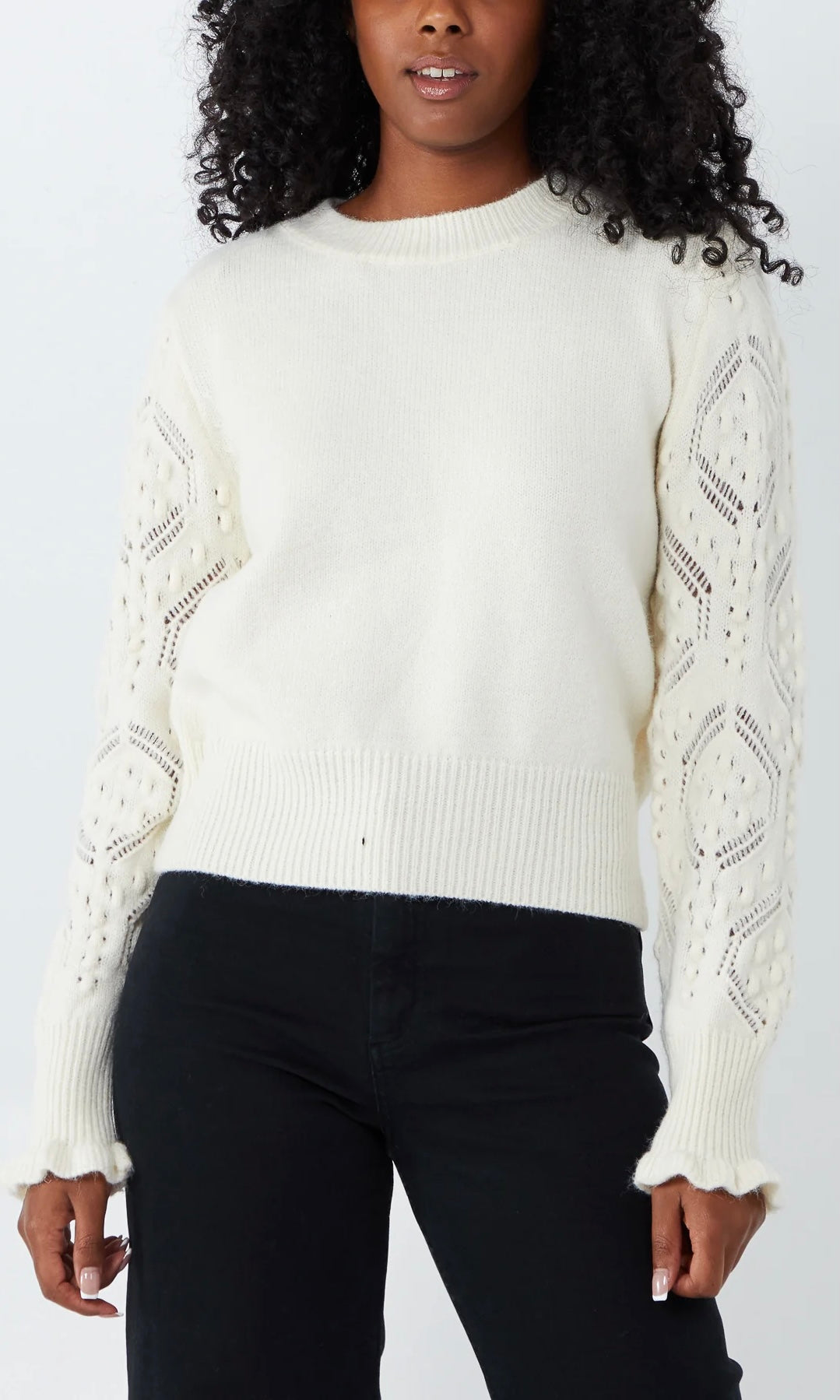 Cream frill outlet jumper