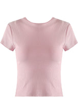 Load image into Gallery viewer, Ribbed Crop T Shirt Top