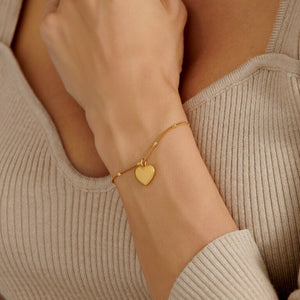 'Forever' Waterproof Gold Heart Bracelet