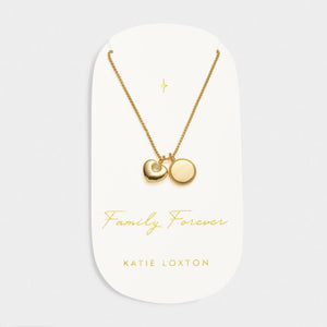 'Family Forever' Waterproof Gold Charm Necklace