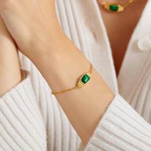 Load image into Gallery viewer, &#39;Good Energy&#39; Waterproof Gold Malachite Bracelet