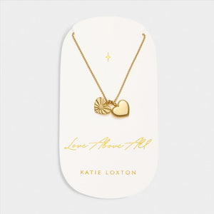 'Love Above All' Waterproof Gold Charm Necklace