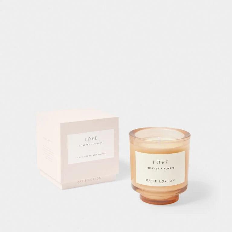 Sentiment Candle 'Love'  - Peach Rose and Sweet Mandari