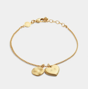 'Happy Birthday' Waterproof Gold Charm Bracelet