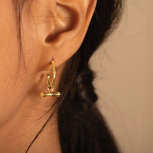 Load image into Gallery viewer, Bamboo Waterproof Gold Hoop Earrings