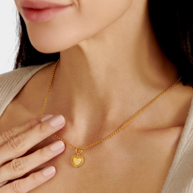 'Love' Waterproof Gold Heart Necklace