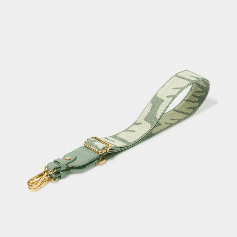 Seafoam Green and Ivory Canvas Bag Strap