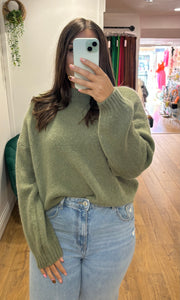 Round Neck Mohair Mix Jumper