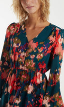 Load image into Gallery viewer, Teal Button Down Floral Dress