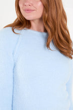 Load image into Gallery viewer, BLUE FLUFFY KNIT CROPPED JUMPER