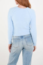 Load image into Gallery viewer, BLUE FLUFFY KNIT CROPPED JUMPER