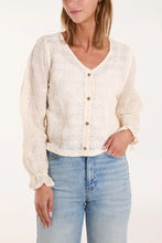 Load image into Gallery viewer, CROCHET &amp; EMBROIDERY V-NECK BUTTON CARDIGAN