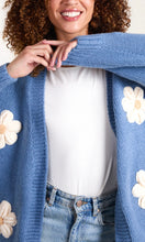 Load image into Gallery viewer, DENIM DAISY FLOWER CARDIGAN