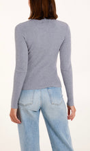 Load image into Gallery viewer, GREY ROLL NECK RIBBED TOP