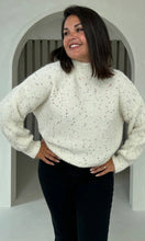 Load image into Gallery viewer, Sonya Cream Speckled Sequin Knit Jumper