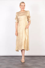 Load image into Gallery viewer, Hazel Tea Dress - Champagne, Metallic