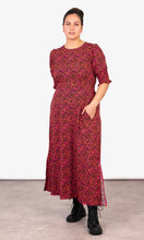 Load image into Gallery viewer, Hazel Tea Dress - Fuchsia, Abstract Spot