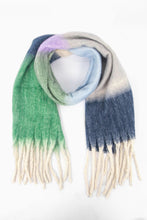 Load image into Gallery viewer, Joey Heavyweight Scarf - Green, Colour Block