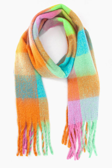 Allie Heavyweight Scarf - Multi, Square Colour Block