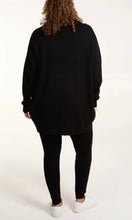 Load image into Gallery viewer, BLACK RIBBED HIGH NECK JUMPER &amp; KNIT LEGGING SET