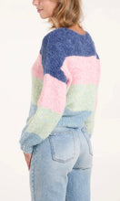 Load image into Gallery viewer, PASTEL RAINBOW MULTI COLOURED STRIPE KNIT JUMPER