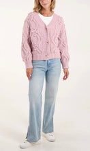 Load image into Gallery viewer, PINK CHUNKY KNIT CARDIGAN