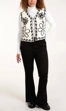 Load image into Gallery viewer, ABSTRACT FLOWER EMBROIDERED CONTRAST STITCH WAISTCOAT