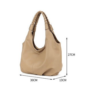 Tan Knot Handle Soft Slouchy Bag