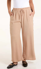 Load image into Gallery viewer, CAMEL LEOPARD SIDE STRIPE WIDE LEG TROUSERS