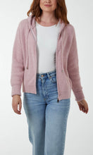 Load image into Gallery viewer, PINK ZIP UP COSY HOODIE