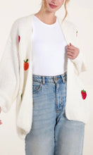 Load image into Gallery viewer, EMBROIDERED FRUIT KNIT CARDIGAN