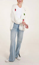 Load image into Gallery viewer, EMBROIDERED FRUIT KNIT CARDIGAN